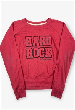 Vintage Hard Rock Cafe Barcelona Sweatshirt Burgundy BV15224