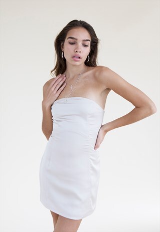 LISE STRAPLESS BANDEAU DRESS - GOLD