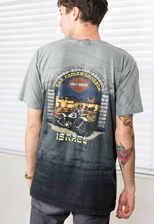 VINTAGE HARLEY-DAVIDSON ISRAEL T-SHIRT LOGO 90S XL 7.2
