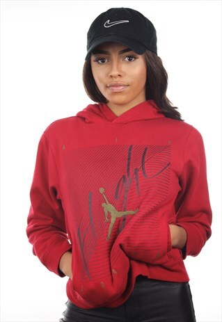 VINTAGE NIKE AIR JORDAN 3/4 SLEEVE HOODIE SWEATSHIRT