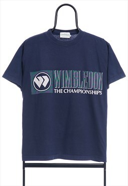 Vintage Wimbledon Official 90s Navy Logo Tshirt
