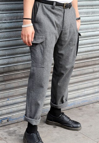 RALPH LAUREN VINTAGE UTILITY GREY TROUSERS