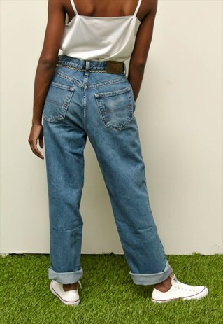 VINTAGE TOMMY HILFIGER HIGH WAIST STRAIGHT LEG JEANS 90S