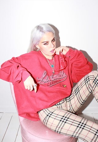 VINTAGE 90S RED LOUISVILLE SWEATSHIRT