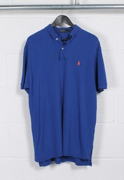 Vintage Polo Ralph Lauren Polo Shirt in Dark Blue Large