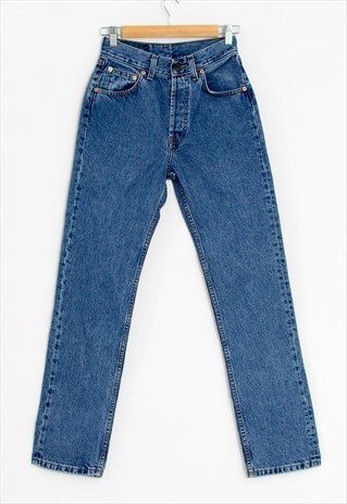 DALLAS vintage jeans in stonewashed blue denim straight leg