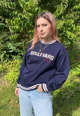 Vintage USA Boulevard Club Embroidered Sweatshirt