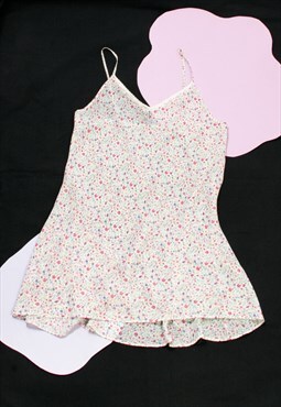Vintage Slip Dress Y2K Fairycore Crochet Babydoll in White