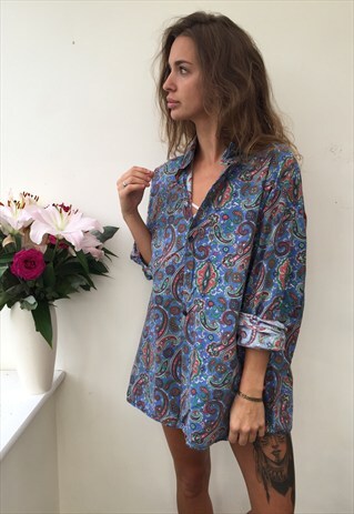 CRAZY PATTERN OVERSIZED UNISEX RETRO VINTAGE FESTIVAL SHIRT