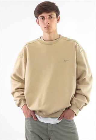 VINTAGE NIKE CREW NECK 90S BEIGE