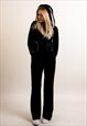 BUNNIES EARS VELOUR TRACKSUITS (BLACK)