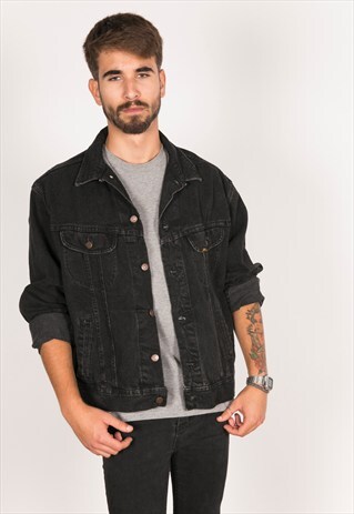 VINTAGE 80S LEE PATCHED DENIM JACKET / R222