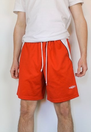 red umbro shorts