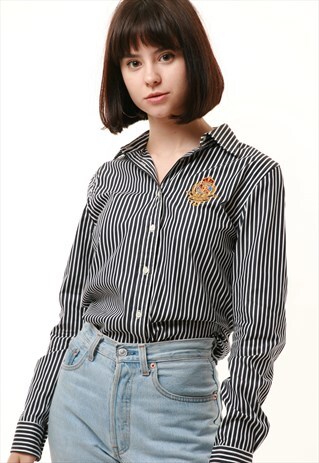 90S VINTAGE RALPH LAUREN STRIPED SHIRT NEW WITH TAG 936