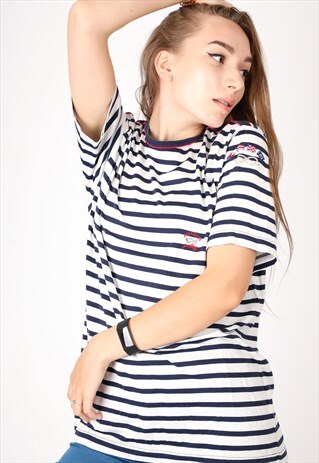 VINTAGE PAUL & SHARK STRIPES T-SHIRT NT1190