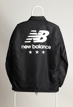 Vintage New Balance Windbreaker Logo Jacket Black