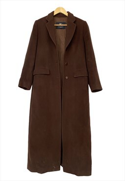 Long vintage burberry brown coat S