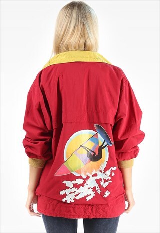 RETRO SURF ANORAK JACKET TURTLENECK HALF ZIP