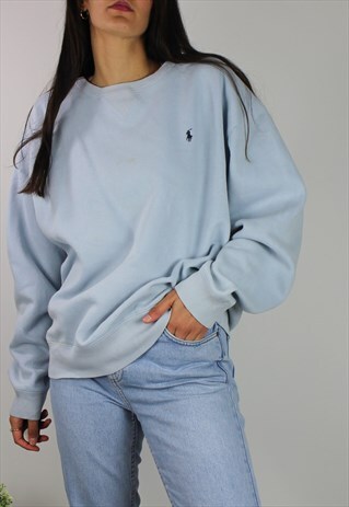 VINTAGE POLO RALPH LAUREN SWEATSHIRT W LOGO FRONT