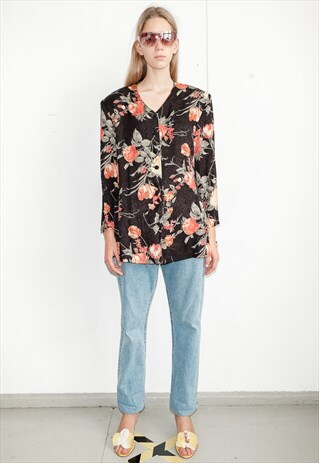 VINTAGE FLOWER PRINT BLOUSE