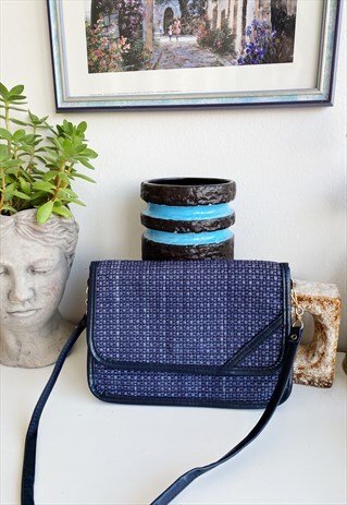 VINTAGE 70S STRAW RAFFIA PARISIAN CHIC SHOULDER BAG CLUTCH