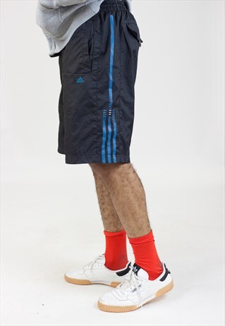 VINTAGE 90S ADIDAS BLACK SPORT SHORTS