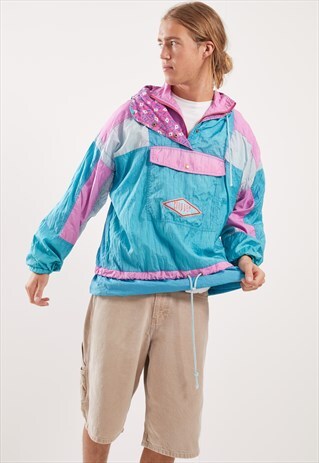 VINTAGE 1/2 ZIP PATTERNED FESTIVAL JACKET