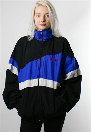 VINTAGE 1980S BOMBER JACKET, WINDBREAKER, XL