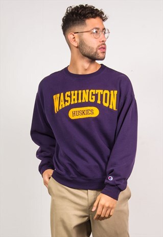 VINTAGE CHAMPION SWEATSHIRT WASHINGTON HUSKIES