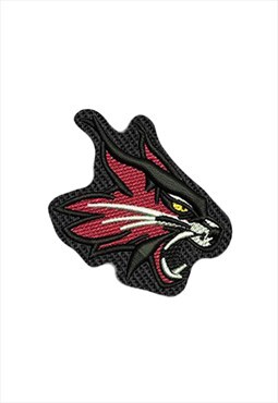 Embroidered Caracal Cat Face iron on patch / sew on patch