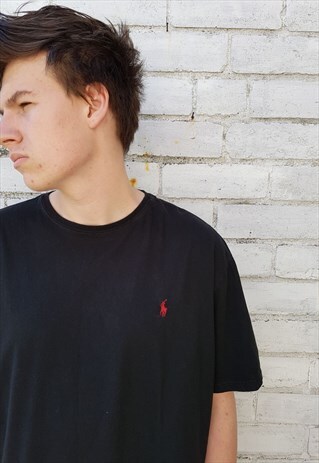 VINTAGE RALPH LAUREN BLACK T-SHIRT