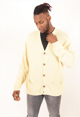 VINTAGE RALPH LAUREN CHAPS CARDIGAN CREAM