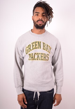 NFL MENS VINTAGE GB PACKERS SWEATSHIRT JUMPER SMALL 90S