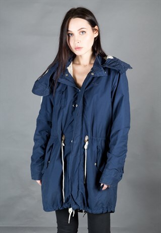 VINTAGE 90S ADIDAS LONGLINE PARKA STYLE COAT