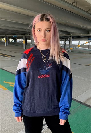 VINTAGE ADIDAS ORIGINALS 80S COLOURFUL SWEATSHIRT