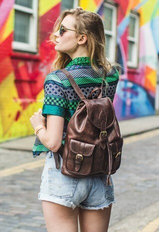 URBAN LEATHER SAFARI RUCKSACK