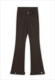 FLARED JEAN JOGGERS RETRO WIDE DENIM PANTS IN BLACK