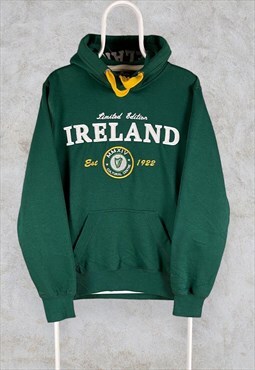 Vintage Green Ireland Hoodie Large