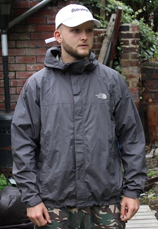 VINTAGE GREY NORTH FACE HYVENT DT JACKET LARGE
