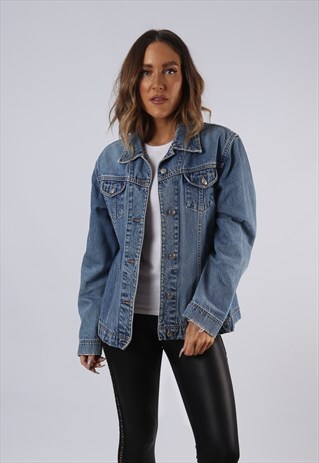 VINTAGE DENIM JACKET ESPRIT FITTED UK 16 (C3I)