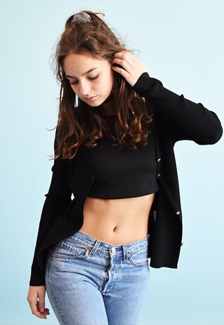 90'S RETRO MINIMALIST GRUNGE KNIT TEEN CARDIGAN