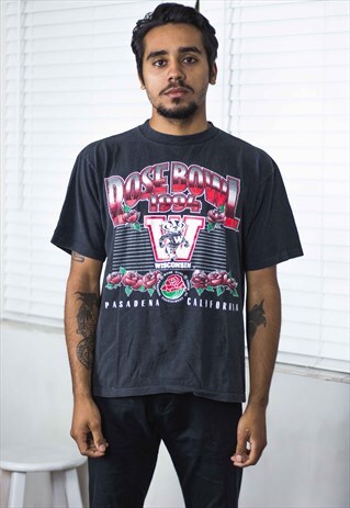 VINTAGE AMERICAN FOOTBALL T-SHIRT LOGO 90S L 7.6