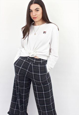 90'S RETRO WHITE LOGO LONG-SLEEVED TOP