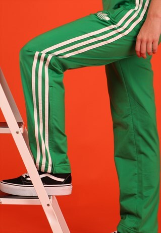 ADIDAS GREEN TRACKSUIT BOTTOMS