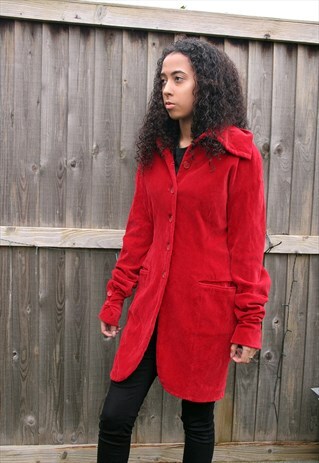 VINTAGE DOLCE & GABBANA RED VELVET COAT