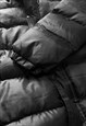 54 FLORAL ZIP UP HOOD PUFFER BUBBLE PADDED JACKET - BLACK