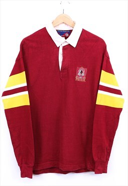 Vintage Washington Redskins Rugby Top Red With Logo 90s