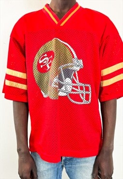 Vintage 90s NFL 49ers  red jersey shirt 