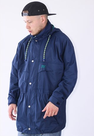 VINTAGE MENS HELLY HANSEN WINDBREAKER BREATHABLE LONG JACKET