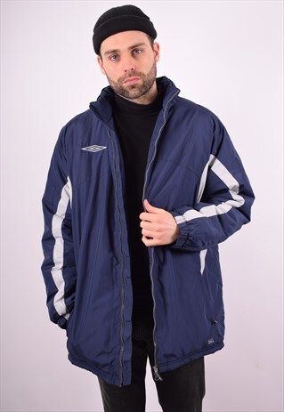 UMBRO MENS VINTAGE PADDED JACKET XL BLUE 90'S
